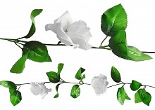 -  girlanda z różami FA- 2m -   róże białe (10 szt.)